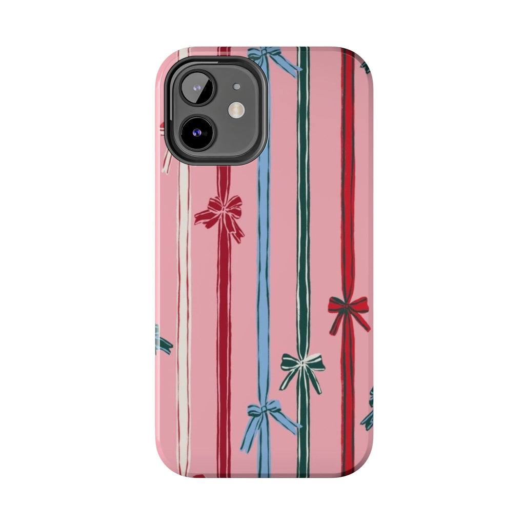 Holiday Bow Pattern Tough Phone Case