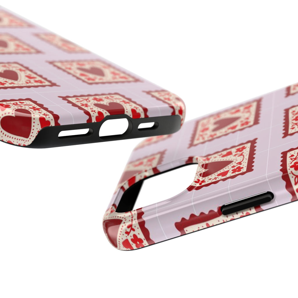 Red Heart Stamp Tough Phone Case