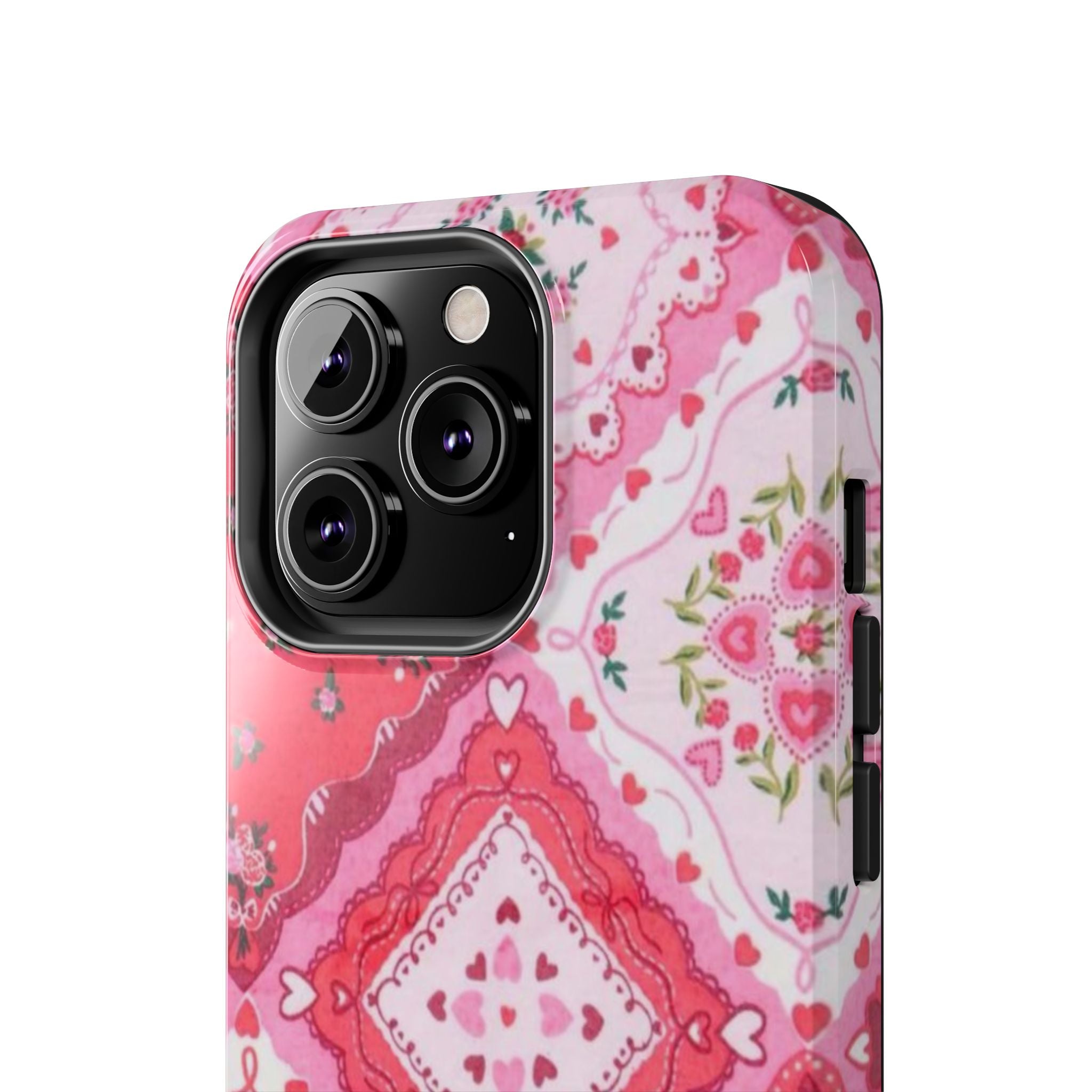 Pink Bandana Heart Tough Phone Case