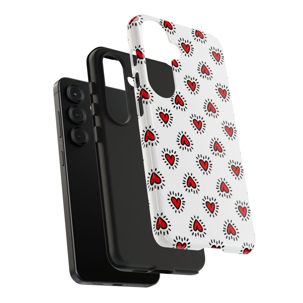 Heart Doodle Tough Phone Case
