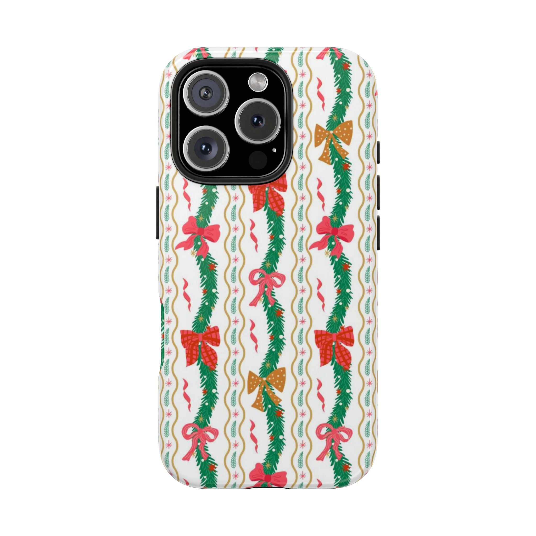 Festive Holiday Phone Cases with Cheerful Bows