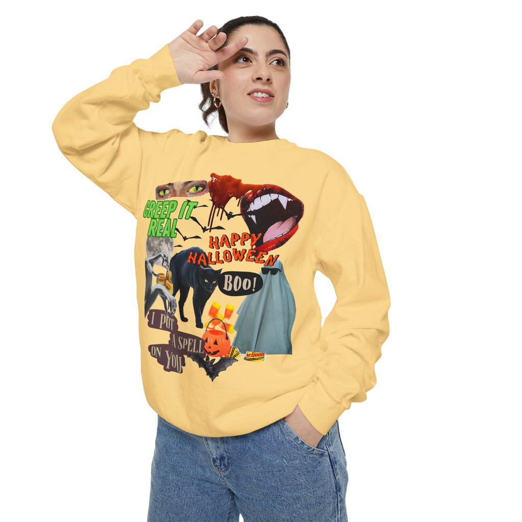Halloween Charm Garment-Dyed Sweatshirt
