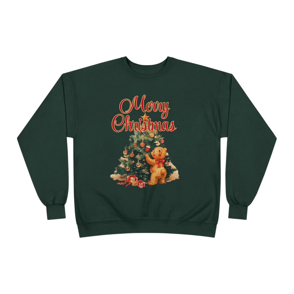 Christmas Tree Teddy Sweatshirt — Vintage Holiday Crewneck