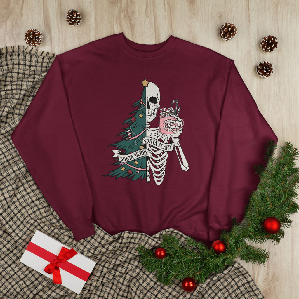 Grunge Christmas Crewneck Sweatshirt