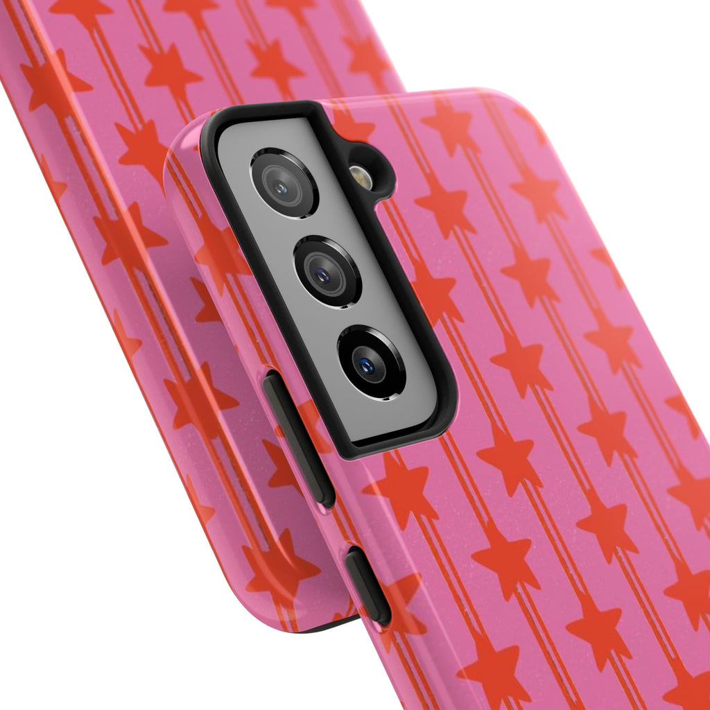 Pink Star Stripe Tough Phone Case