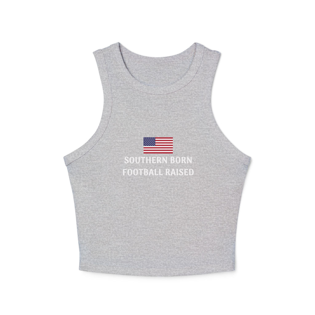 Patriotic Women's Racer Tank | Summer Fitness Top, 4th of July Workout Shirt, Casual Wear, Gift for Her, Outdoor Activities