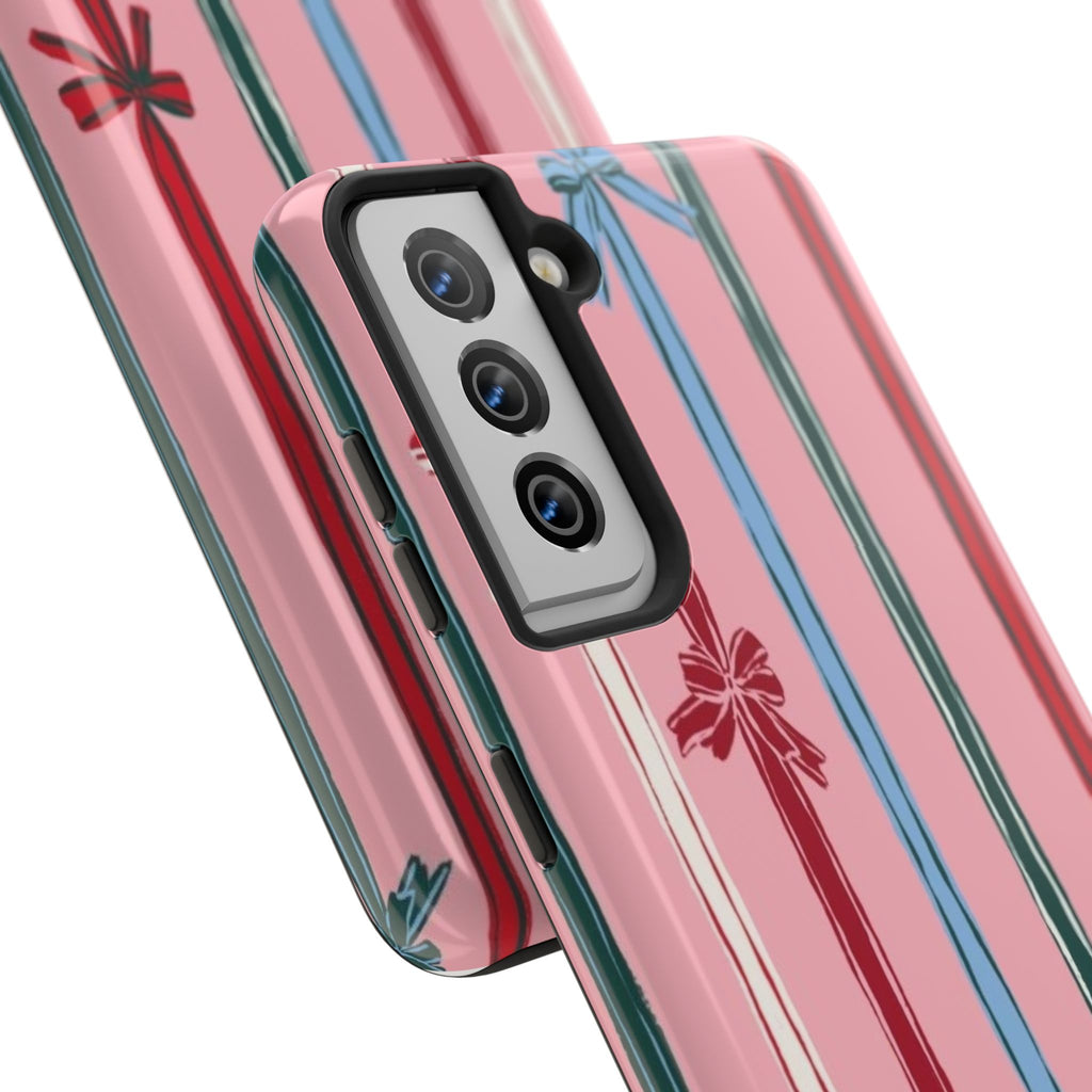 Holiday Bow Pattern Tough Phone Case