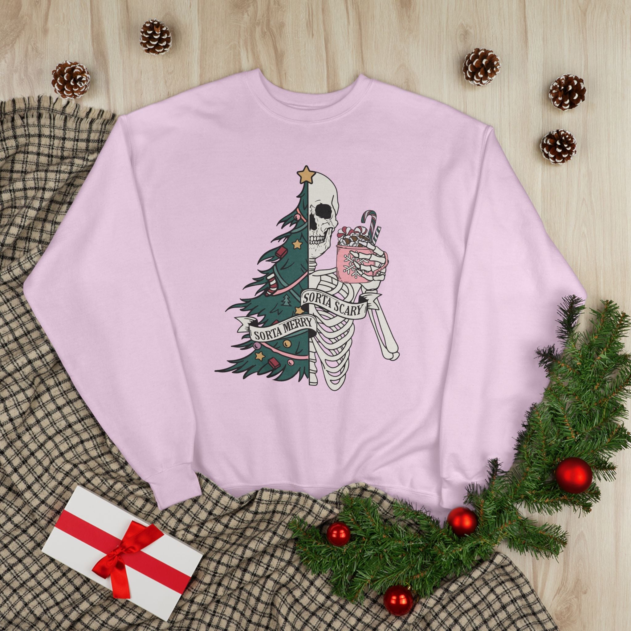 Grunge Christmas Crewneck Sweatshirt