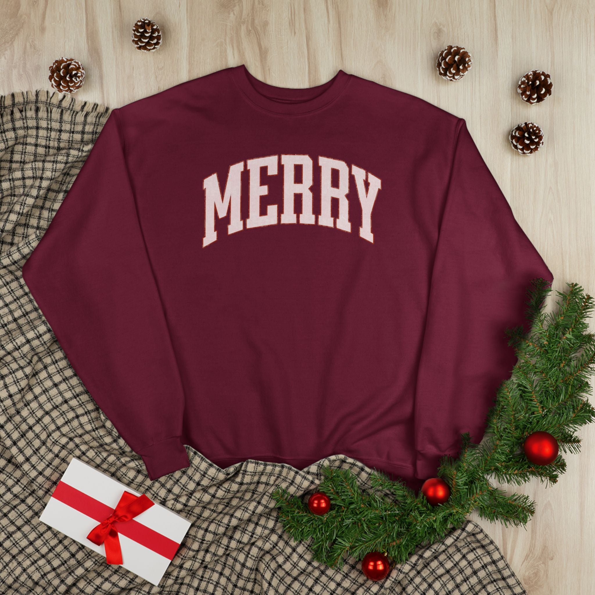 Merry Pink Crewneck Sweatshirt