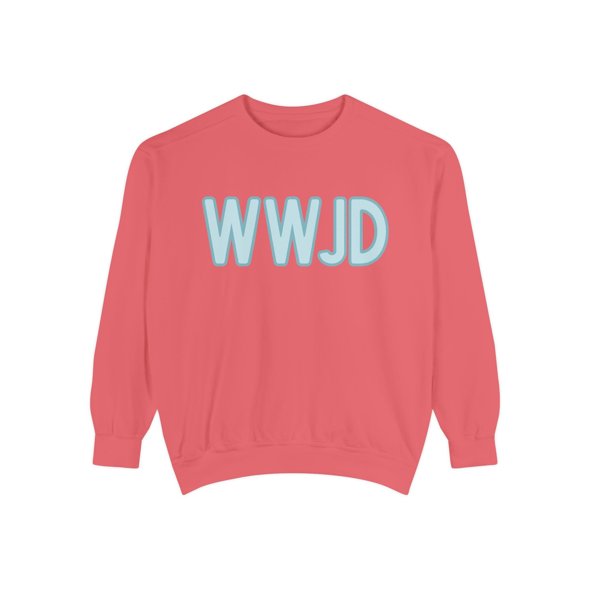 Unisex WWJD Garment-Dyed Sweatshirt