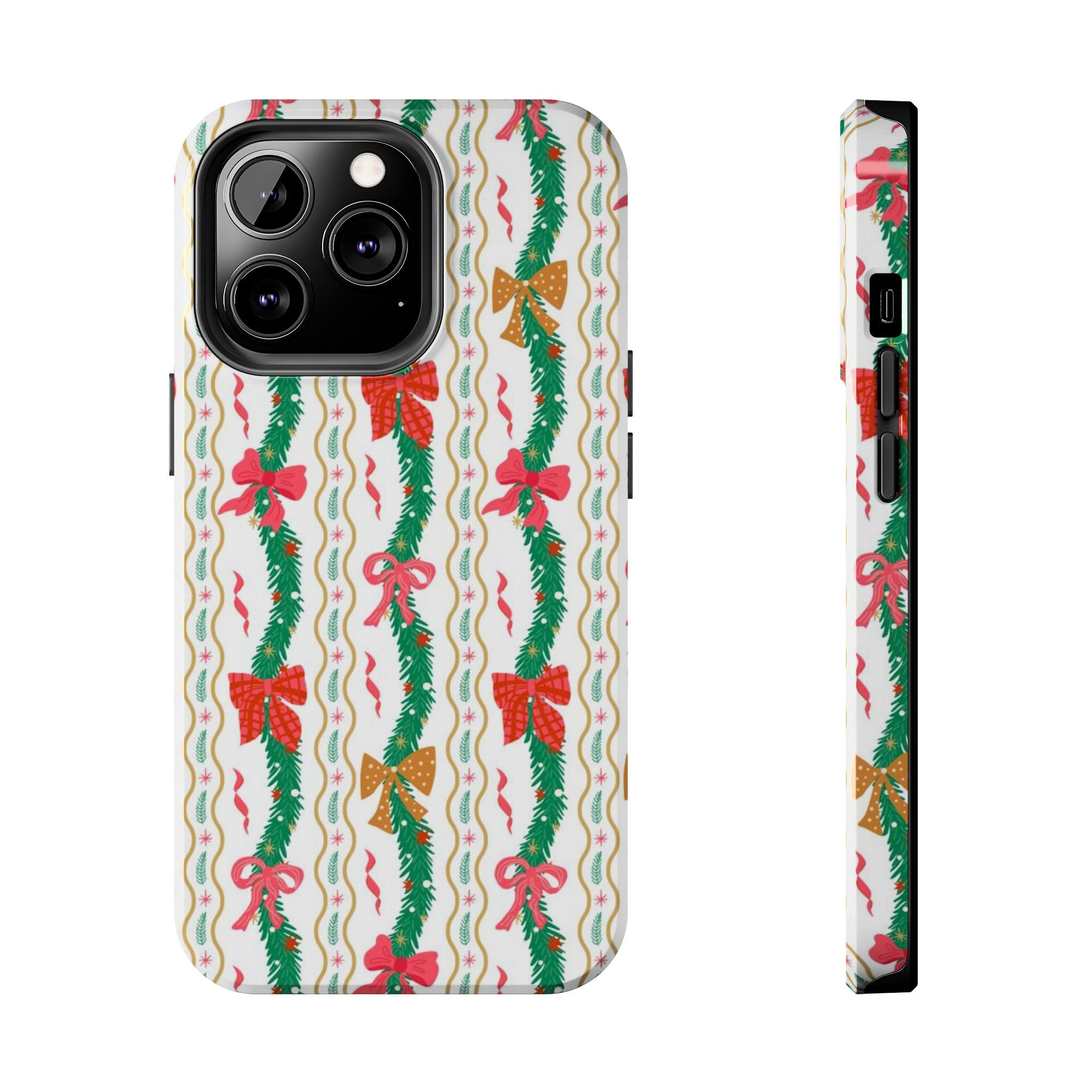 Festive Holiday Phone Cases with Cheerful Bows