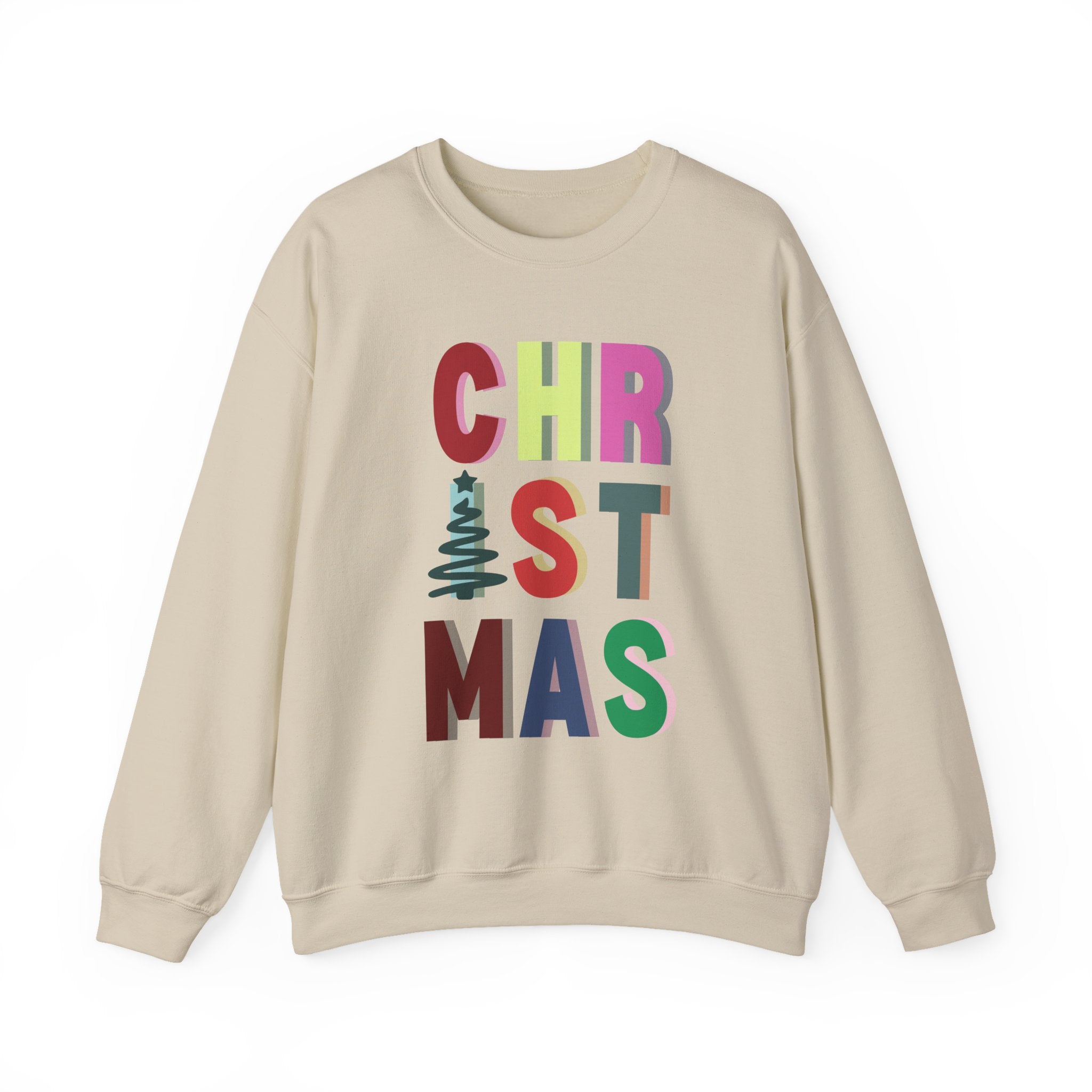 Christmas Block Letter Crewneck Sweatshirt