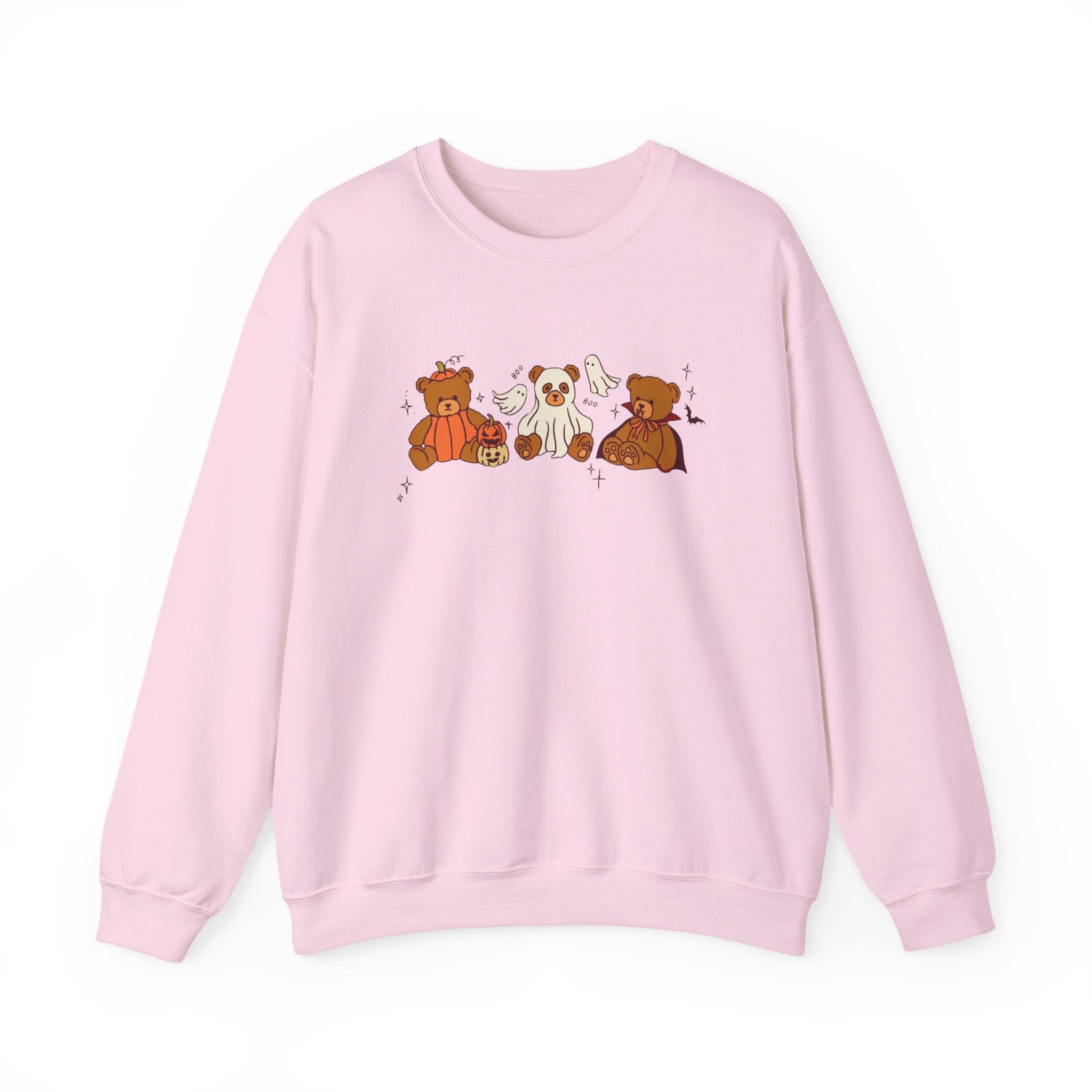 Cozy Halloween Crewneck Sweatshirt with Cute Bears