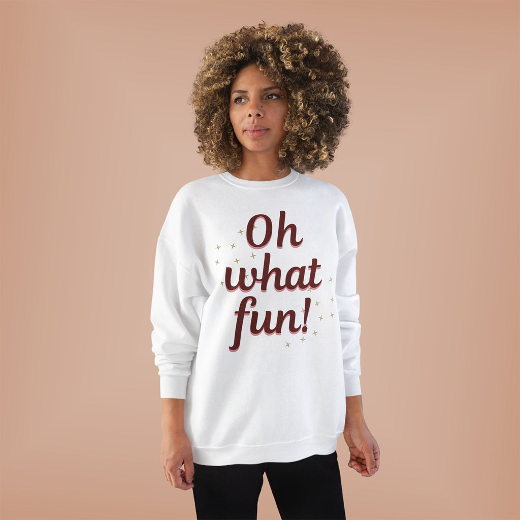 Oh What Fun! Unisex Eco-Friendly Crewneck Sweatshirt