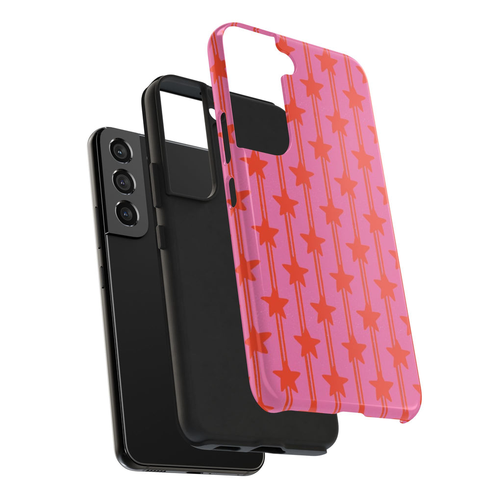 Pink Star Stripe Tough Phone Case