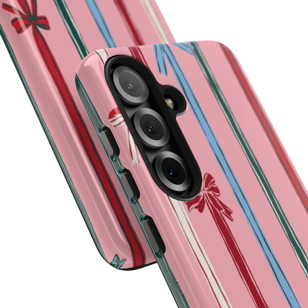 Holiday Bow Pattern Tough Phone Case