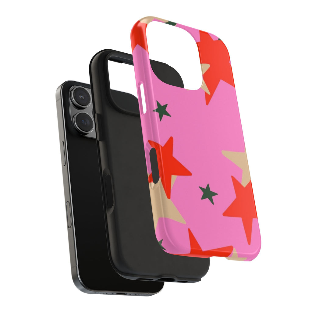 Pink Star Pattern Tough Phone Case