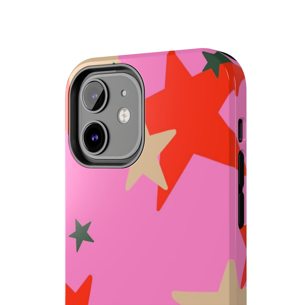 Pink Star Pattern Tough Phone Case