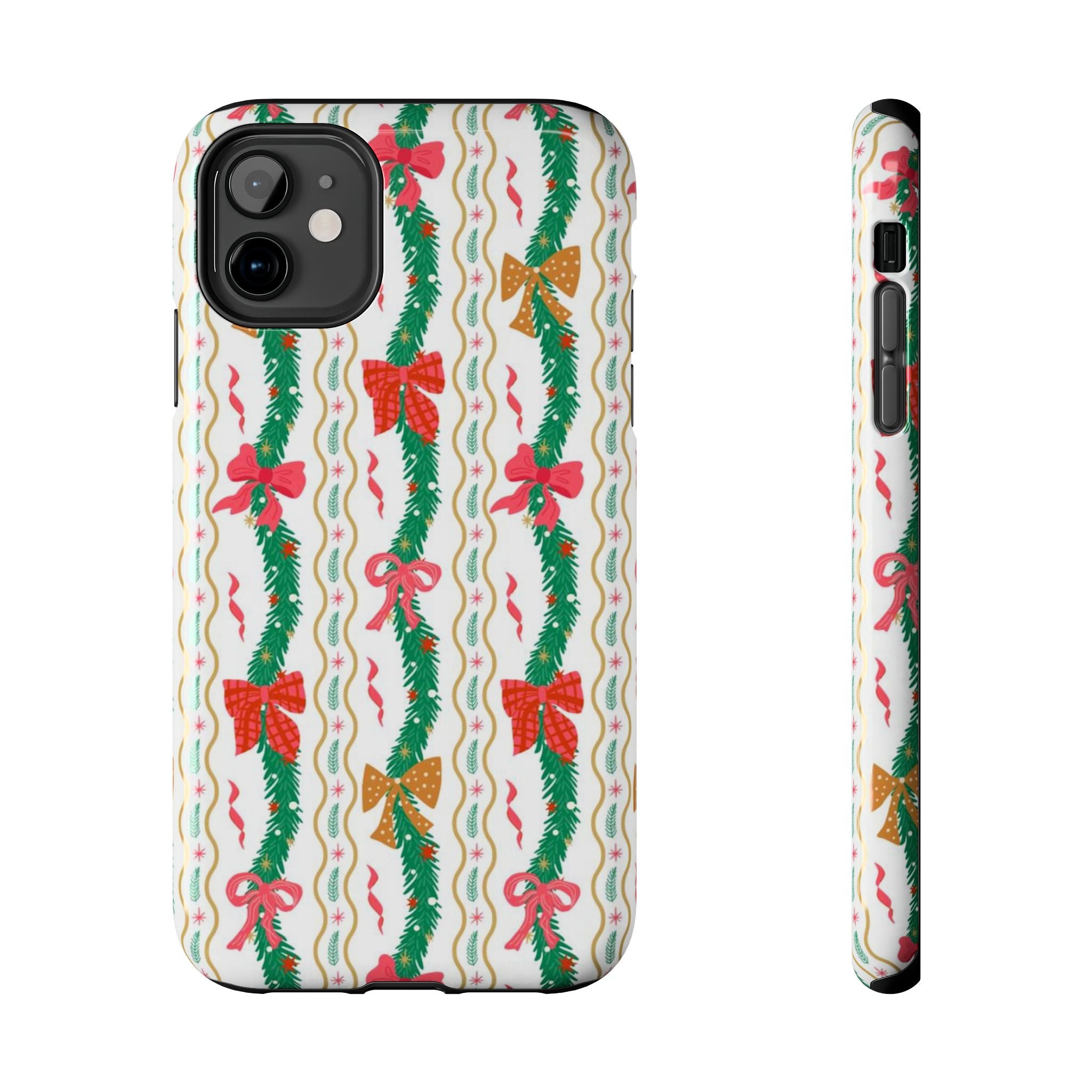 Festive Holiday Phone Cases with Cheerful Bows