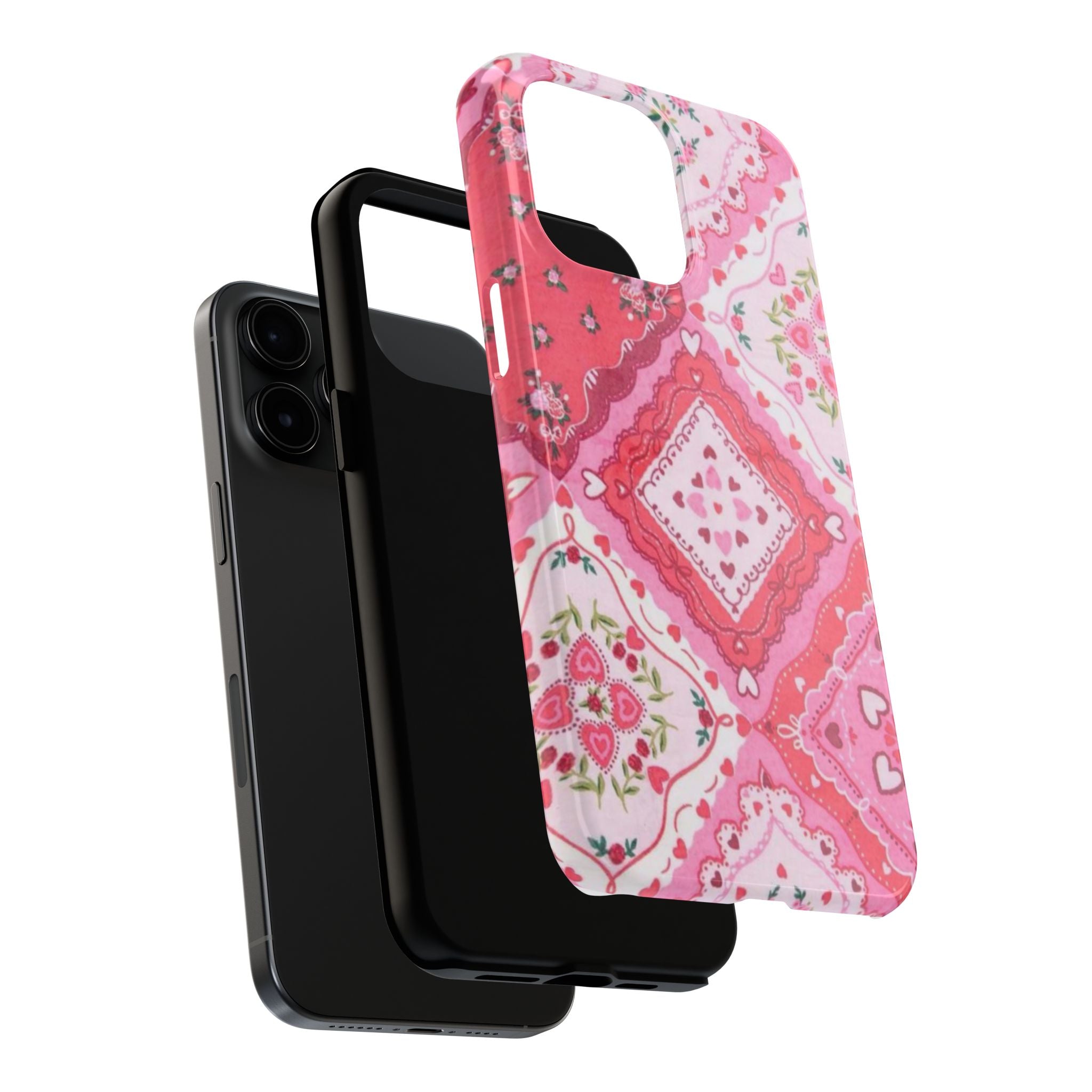 Pink Bandana Heart Tough Phone Case