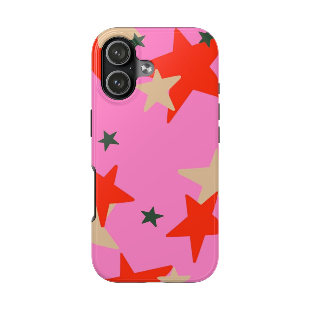 Pink Star Pattern Tough Phone Case