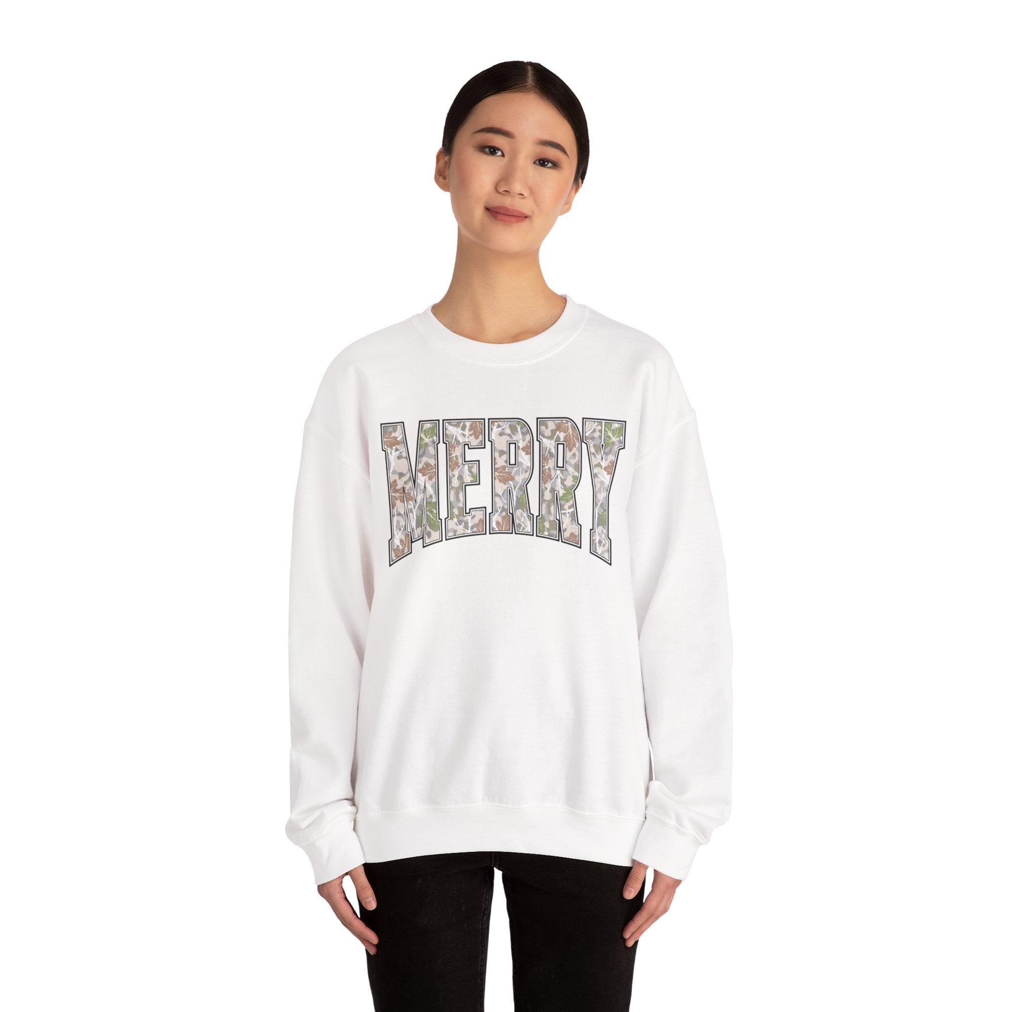 Merry Floral Crewneck Sweatshirt for the Holidays