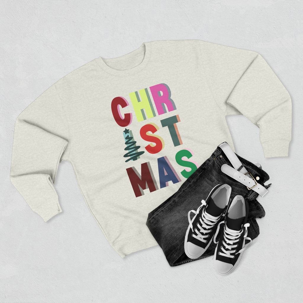 Christmas Block Letter Crewneck Sweatshirt