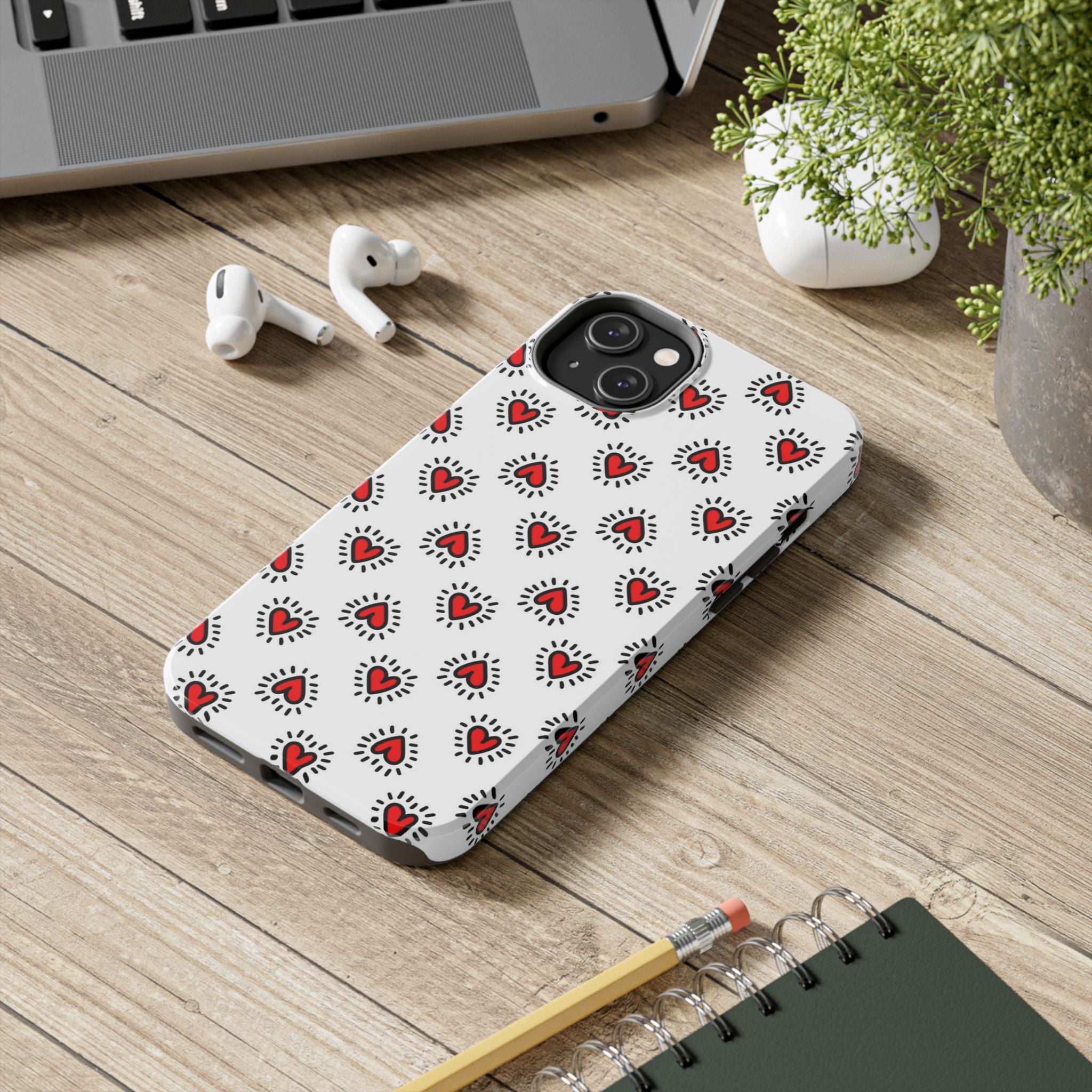 Heart Doodle Tough Phone Case