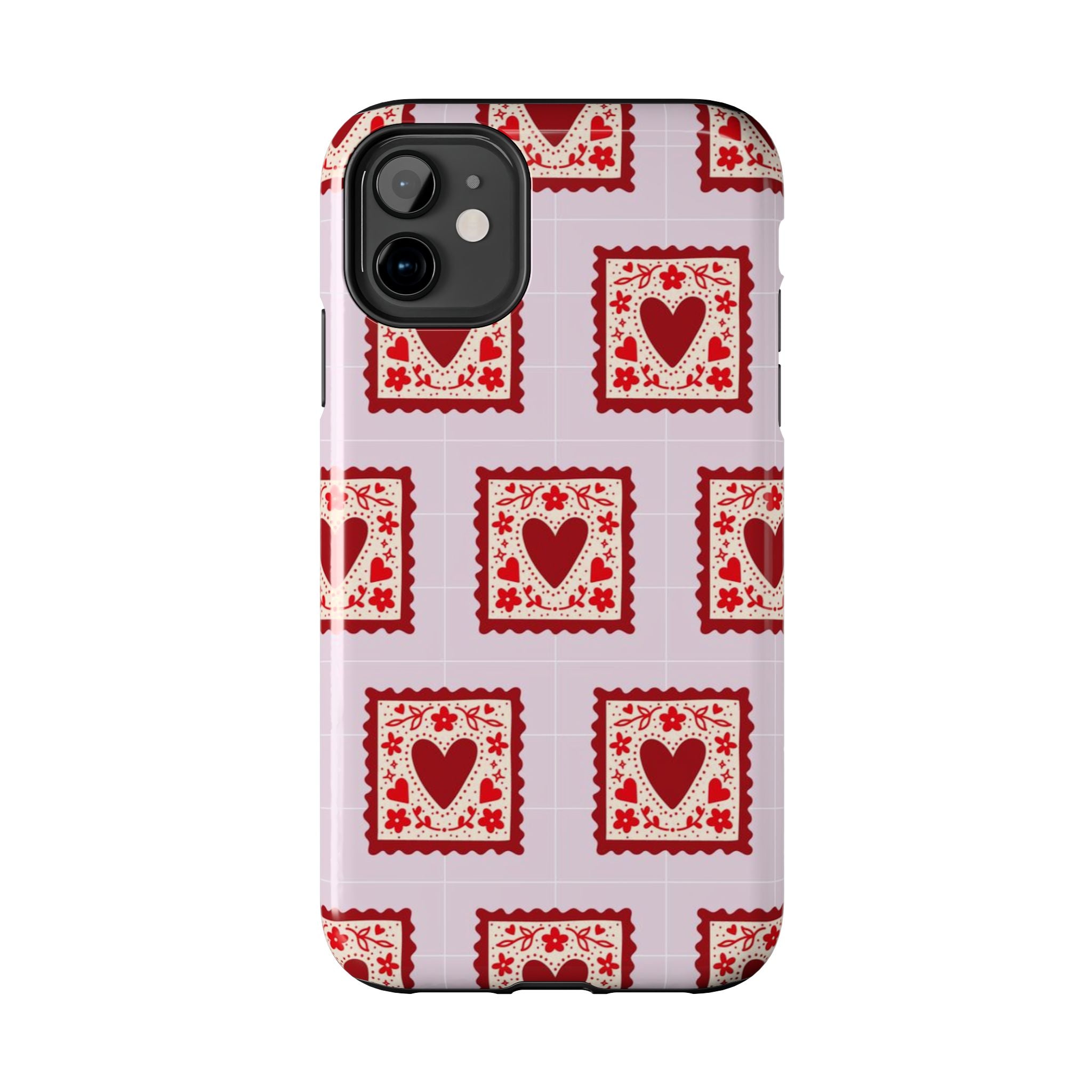 Red Heart Stamp Tough Phone Case