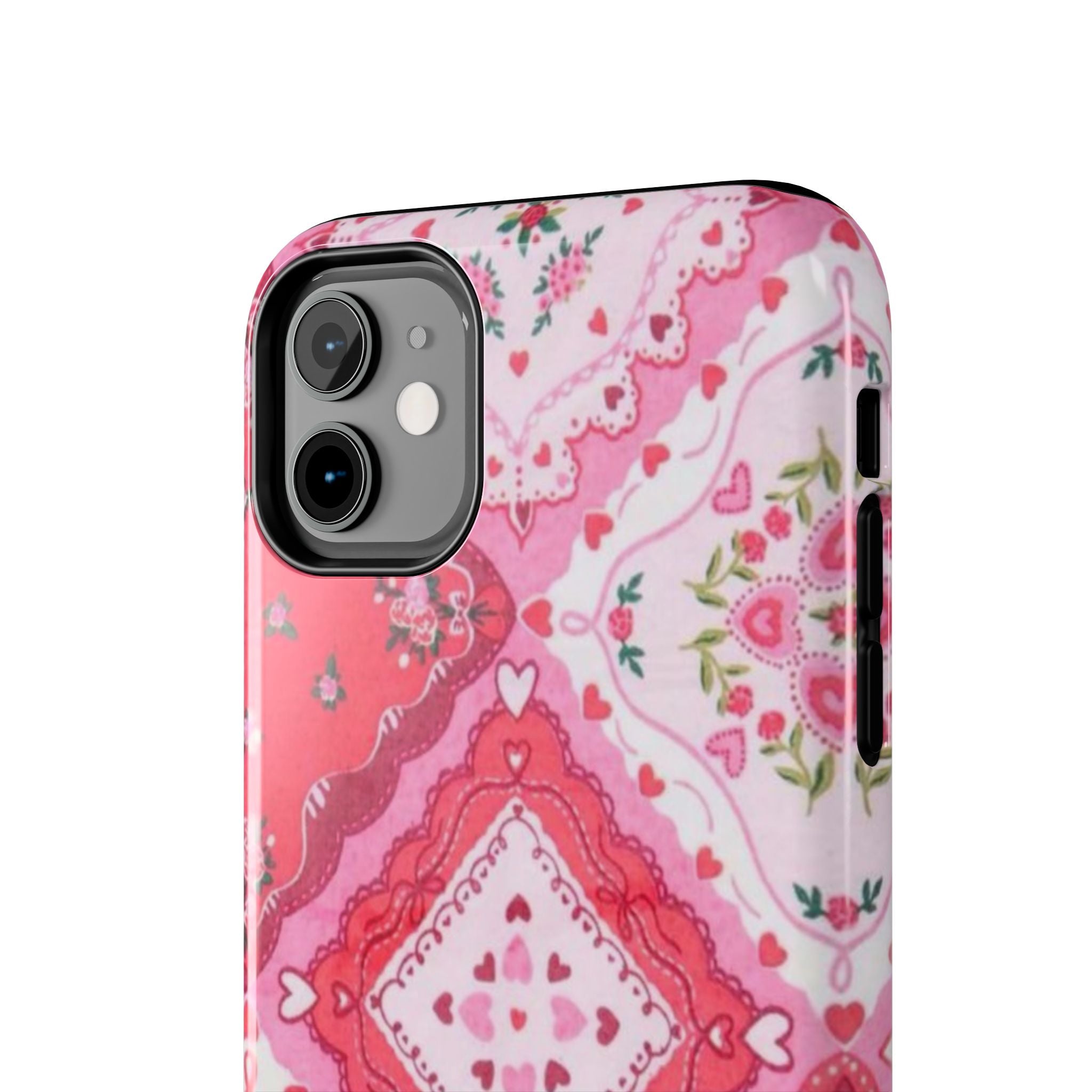 Pink Bandana Heart Tough Phone Case