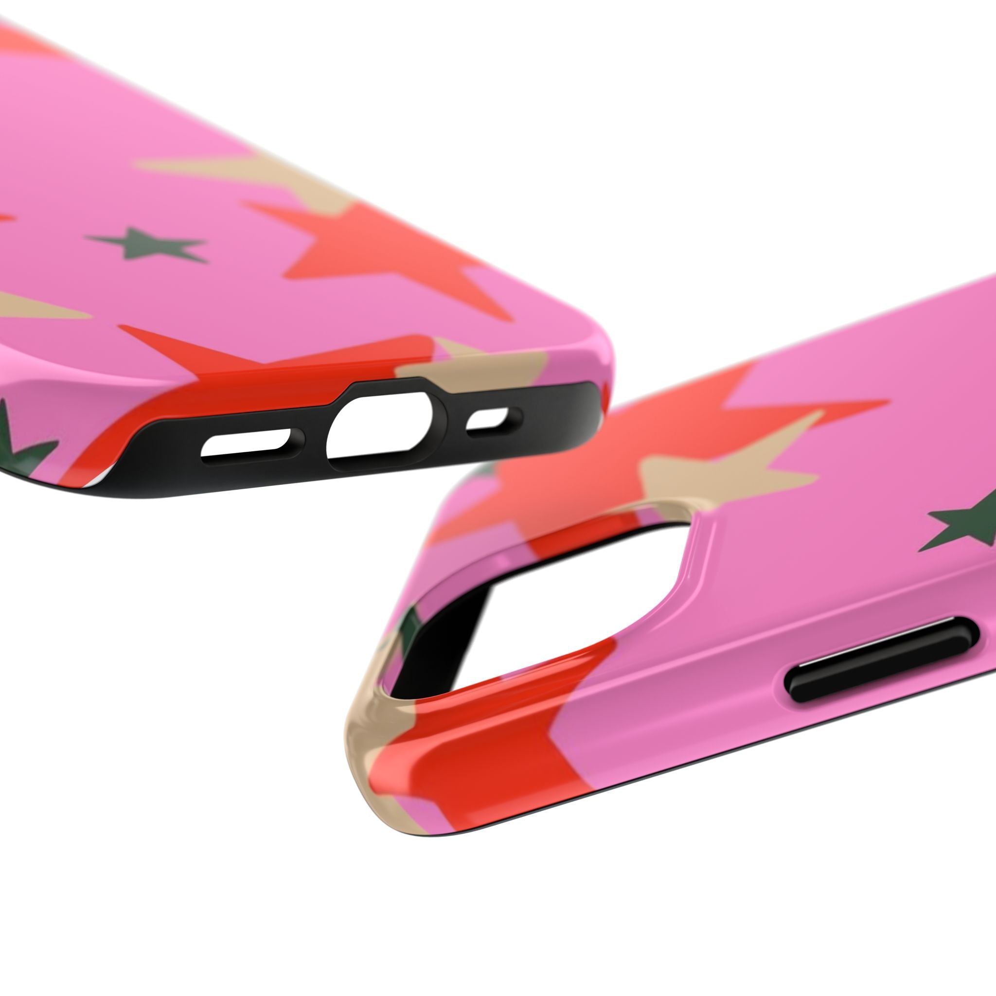 Pink Star Pattern Tough Phone Case