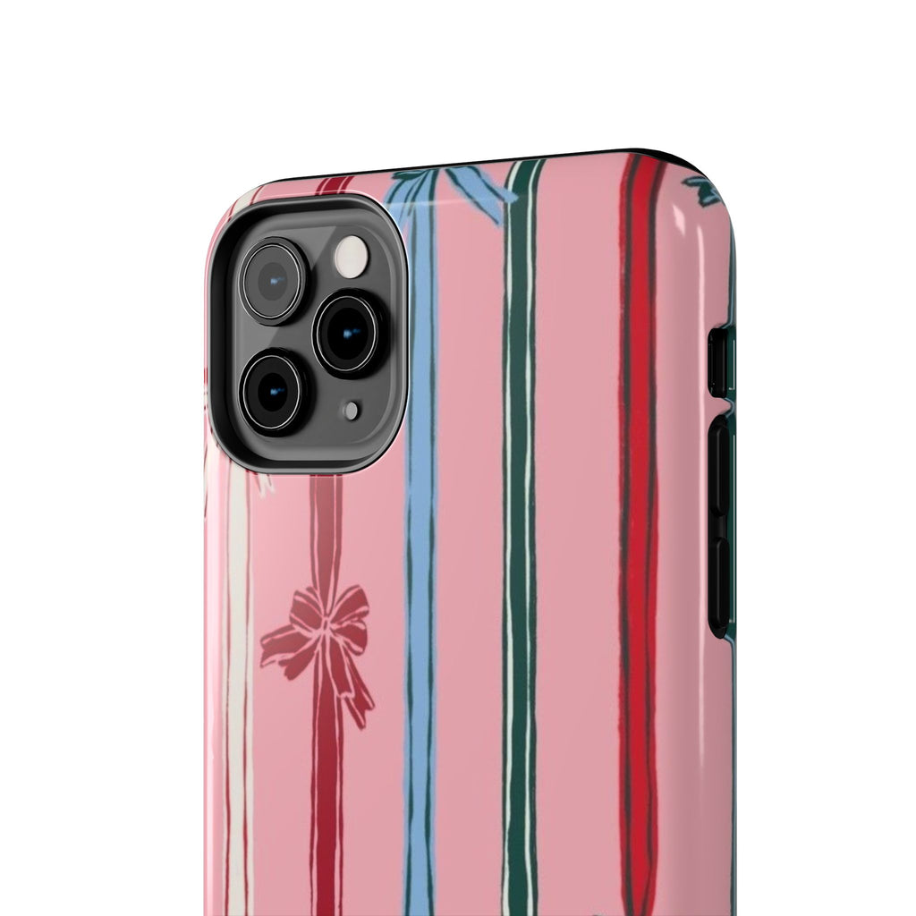 Holiday Bow Pattern Tough Phone Case