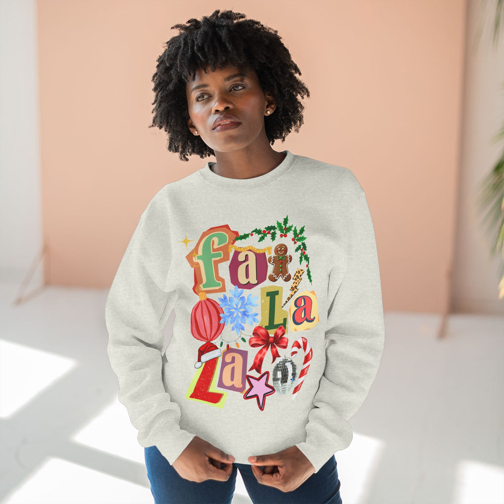 Festive Fa La La Unisex Crewneck Sweatshirt