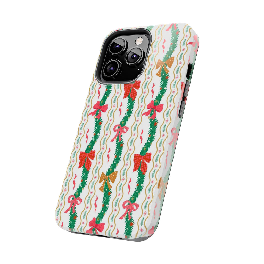 Festive Holiday Phone Cases with Cheerful Bows