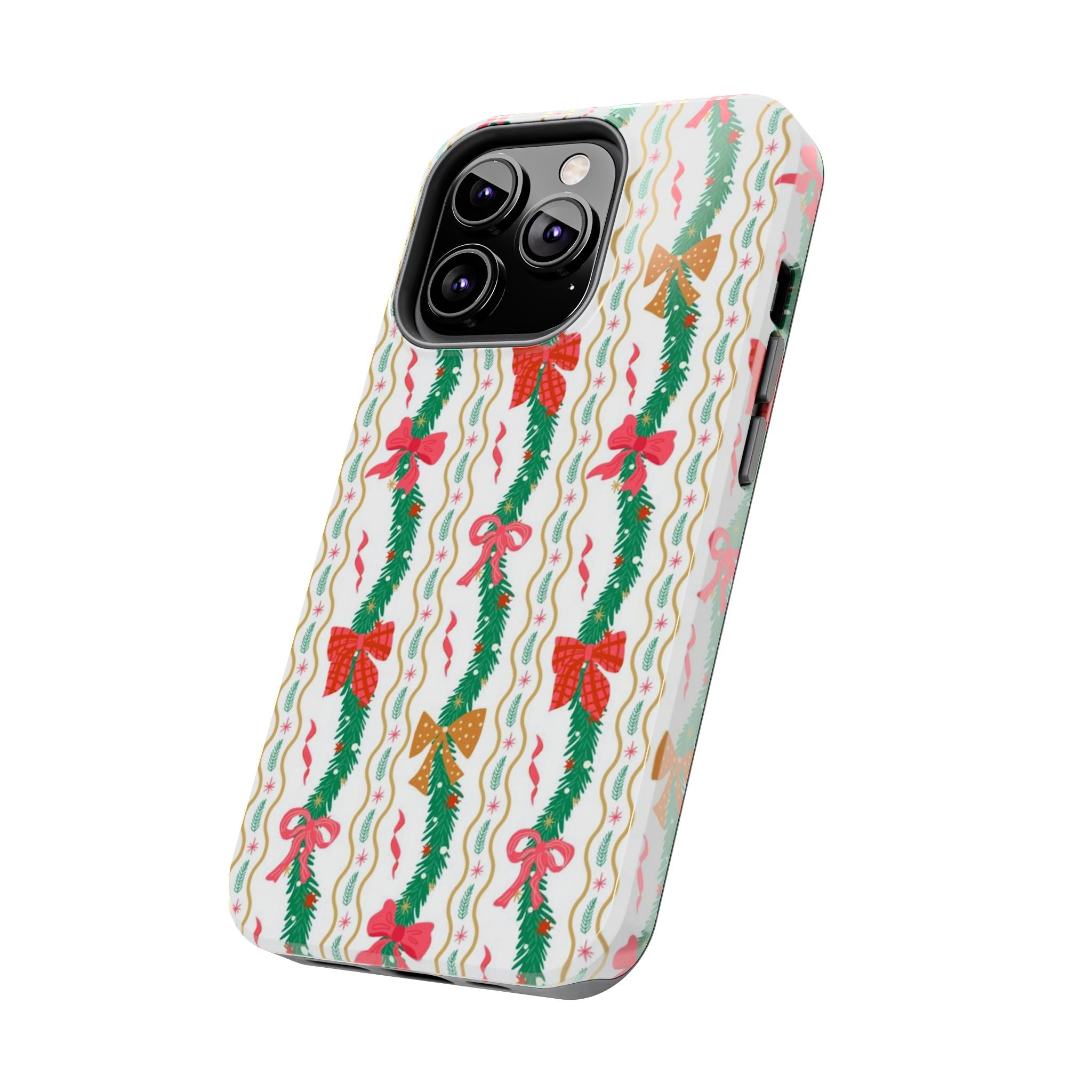 Festive Holiday Phone Cases with Cheerful Bows