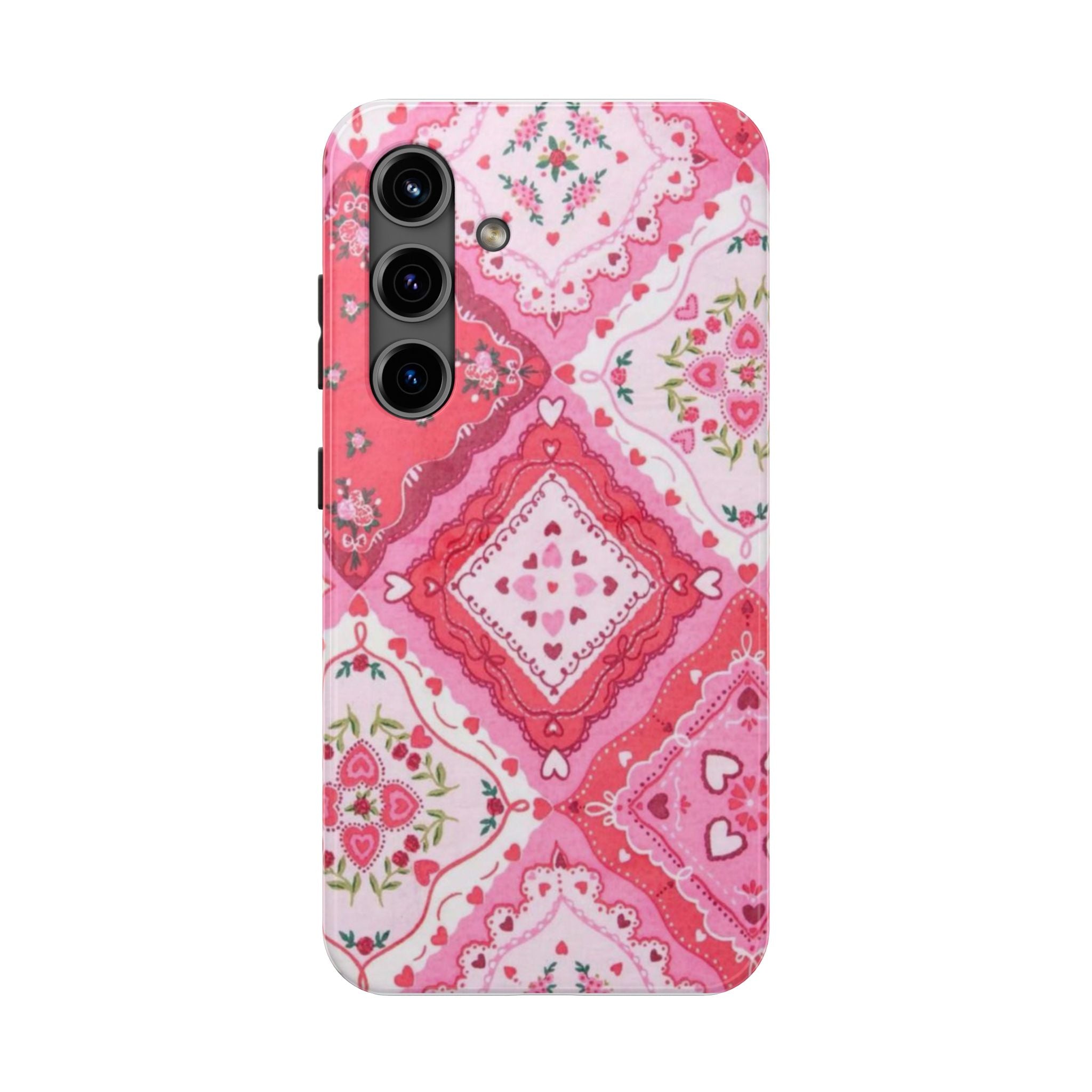 Pink Bandana Heart Tough Phone Case
