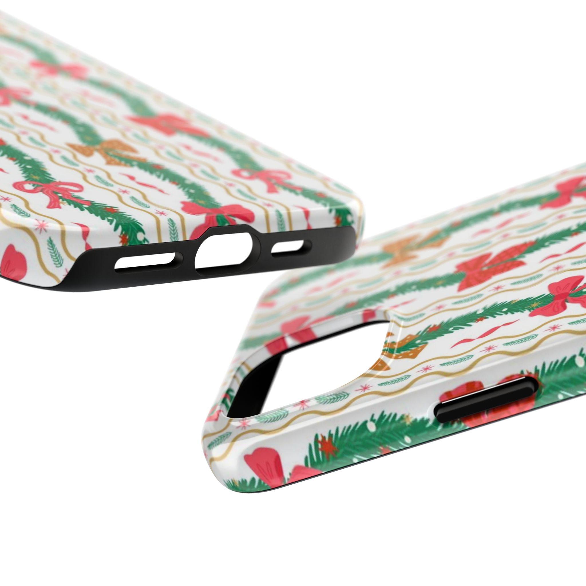 Festive Holiday Phone Cases with Cheerful Bows