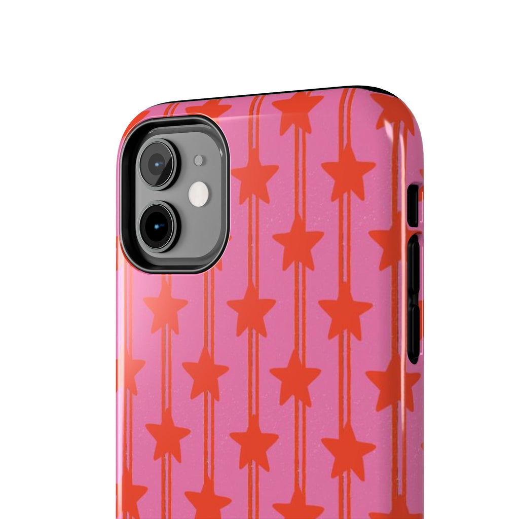 Pink Star Stripe Tough Phone Case
