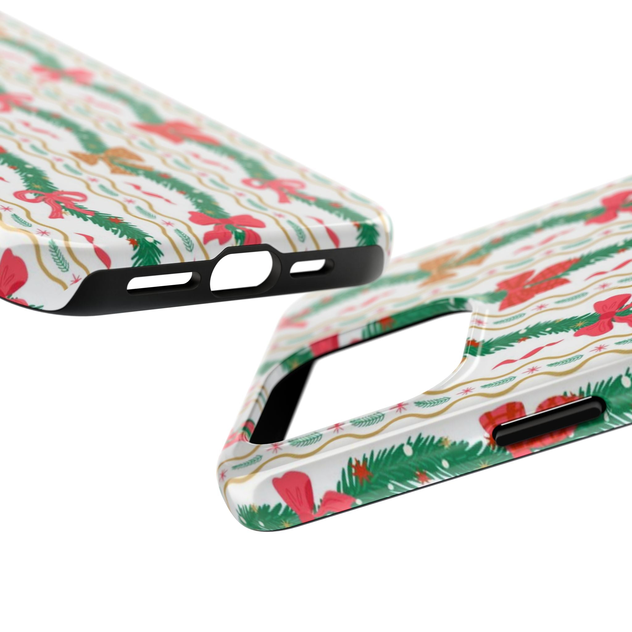 Festive Holiday Phone Cases with Cheerful Bows