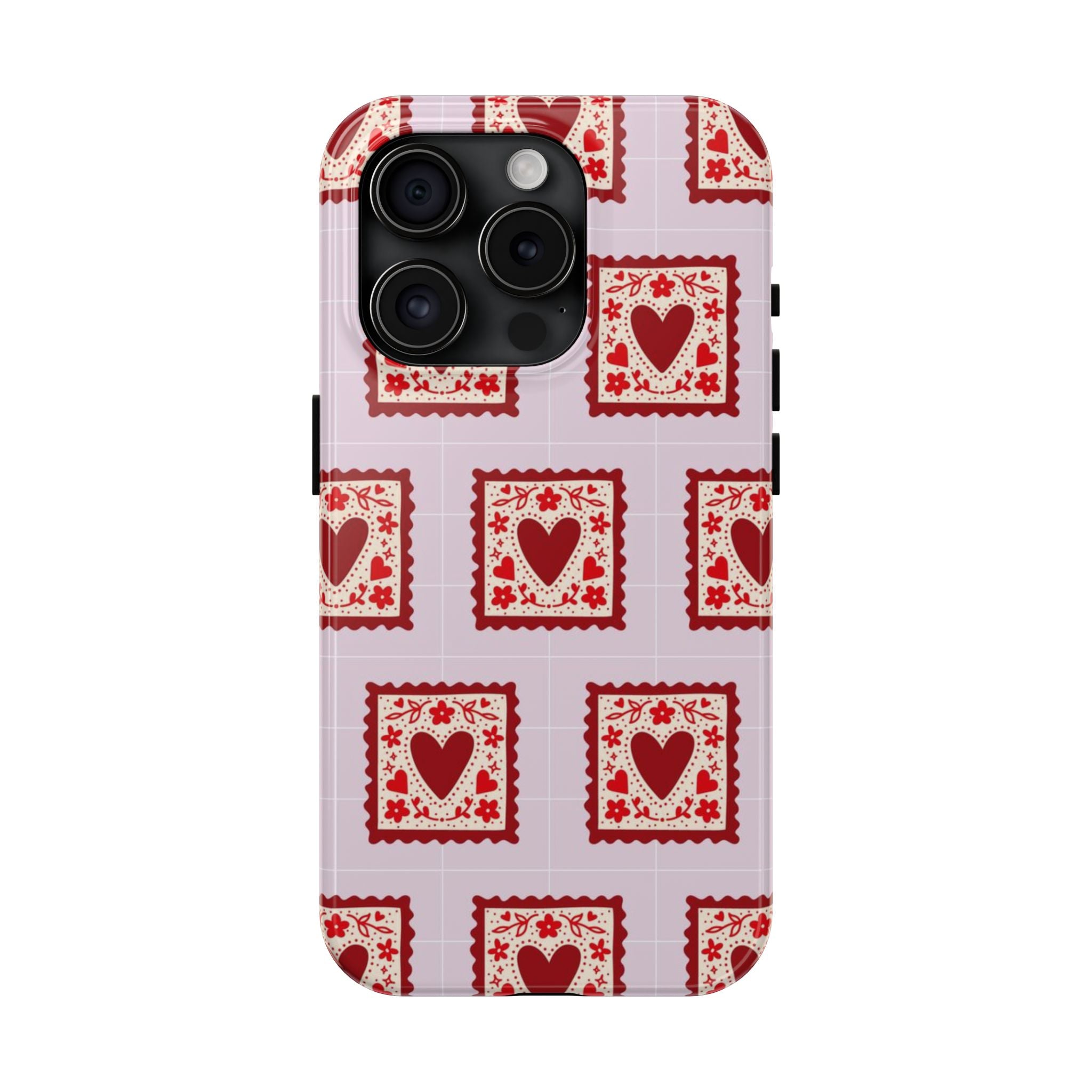 Red Heart Stamp Tough Phone Case