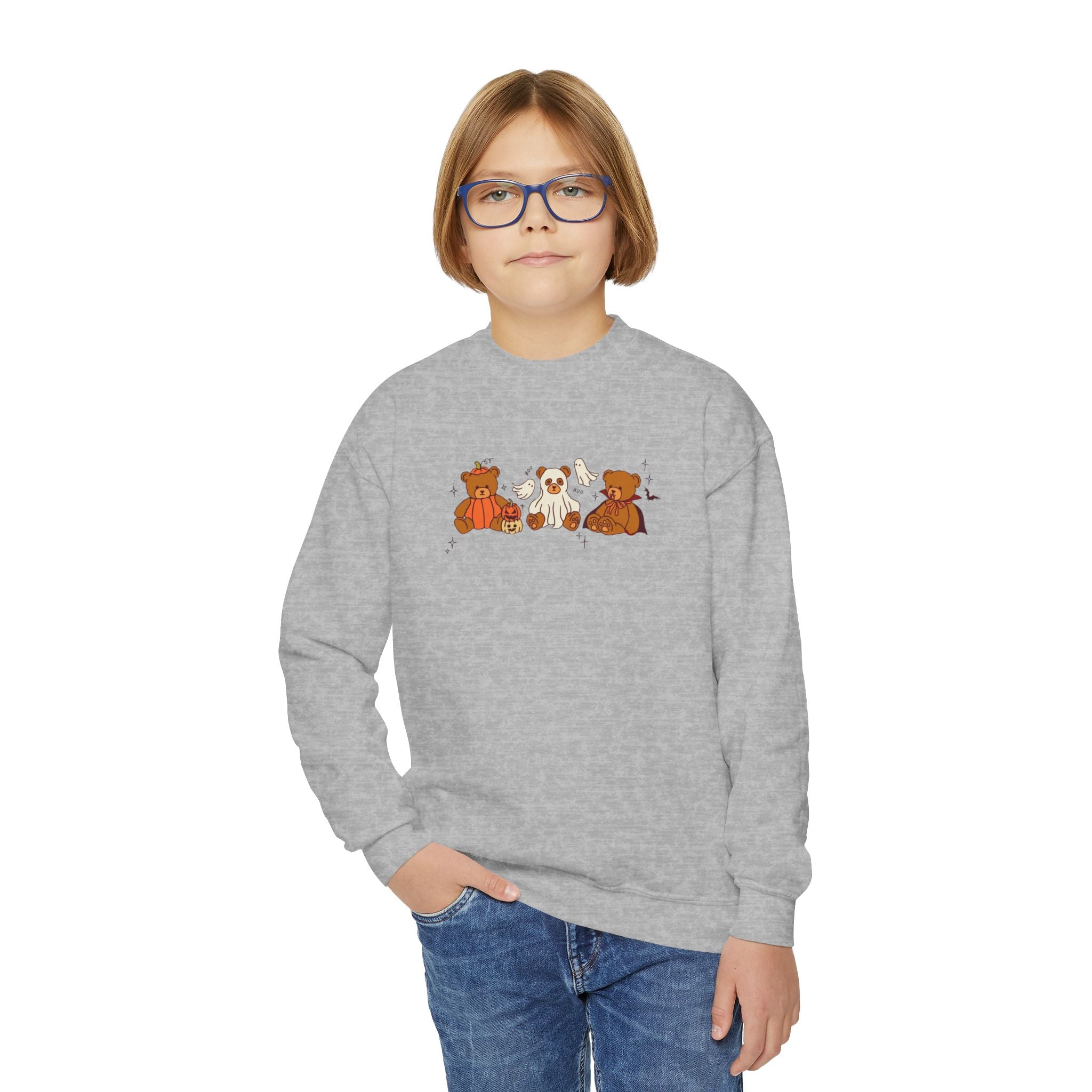 Cozy Bear Family Youth Crewneck Sweatshirt
