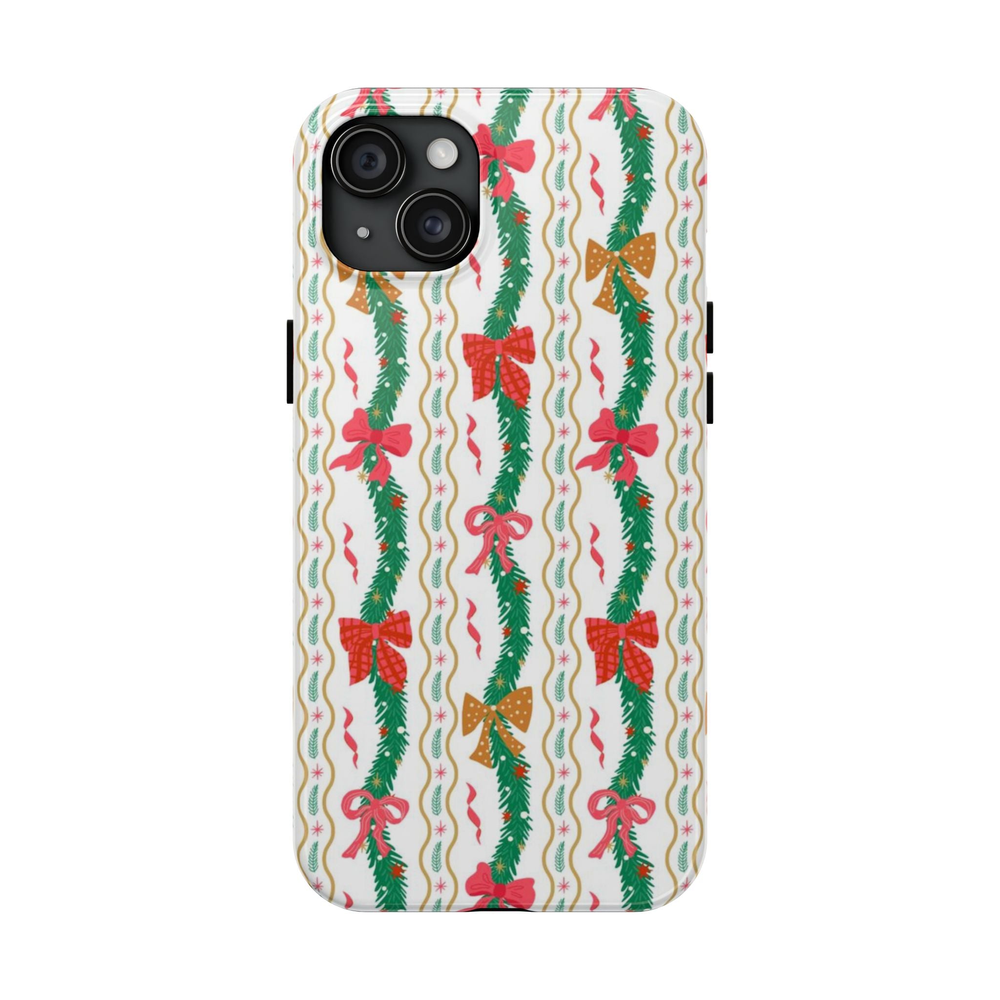 Festive Holiday Phone Cases with Cheerful Bows