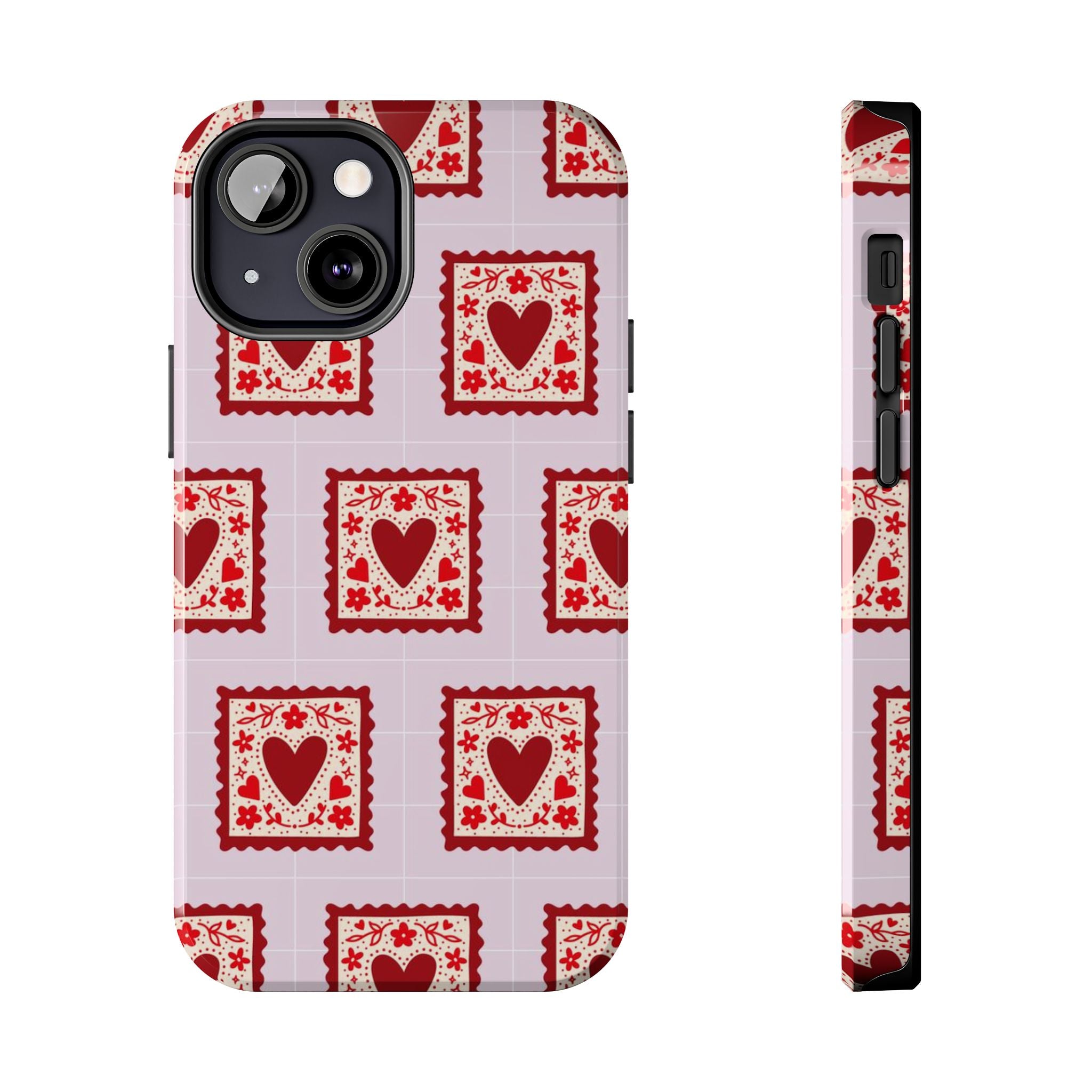 Red Heart Stamp Tough Phone Case