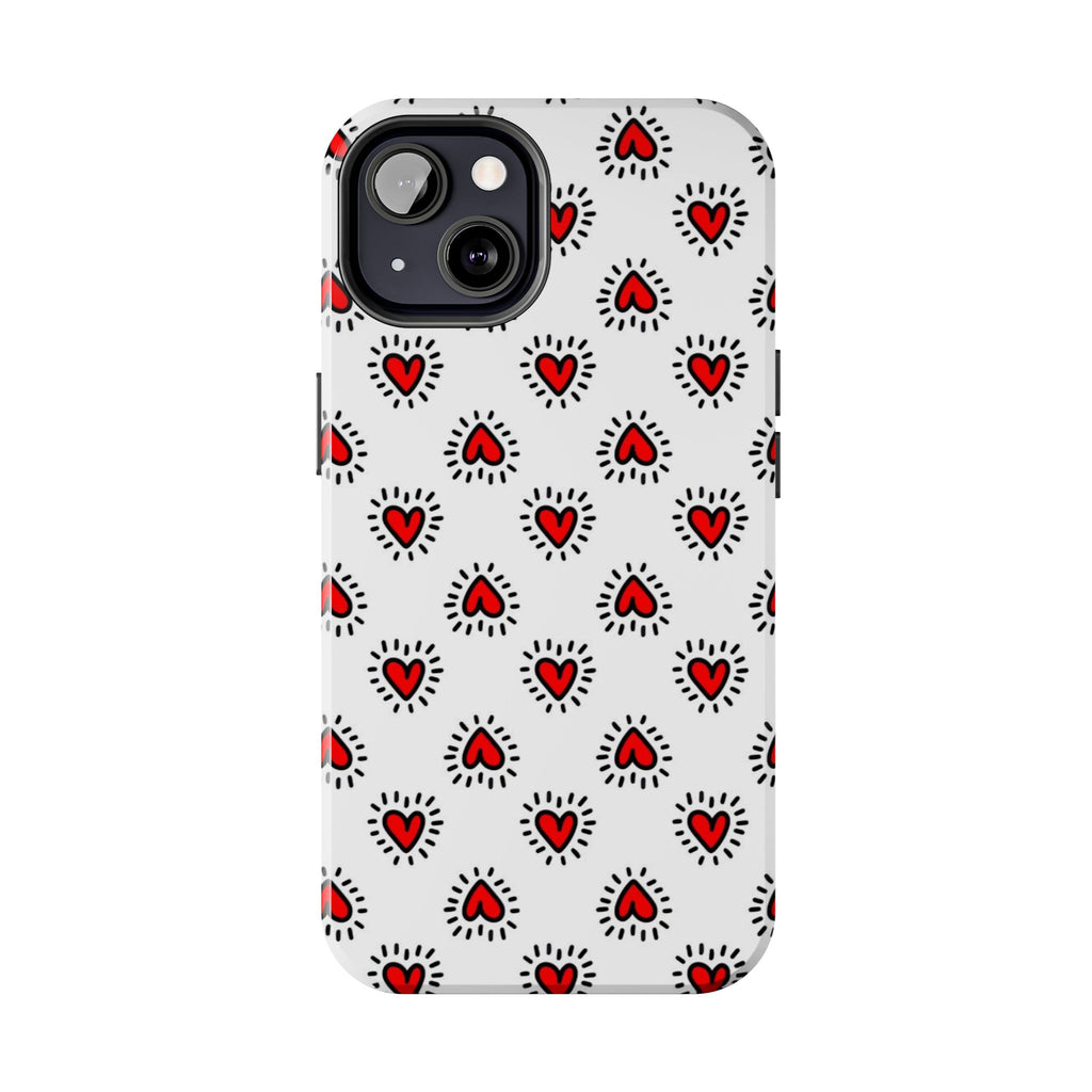 Heart Doodle Tough Phone Case