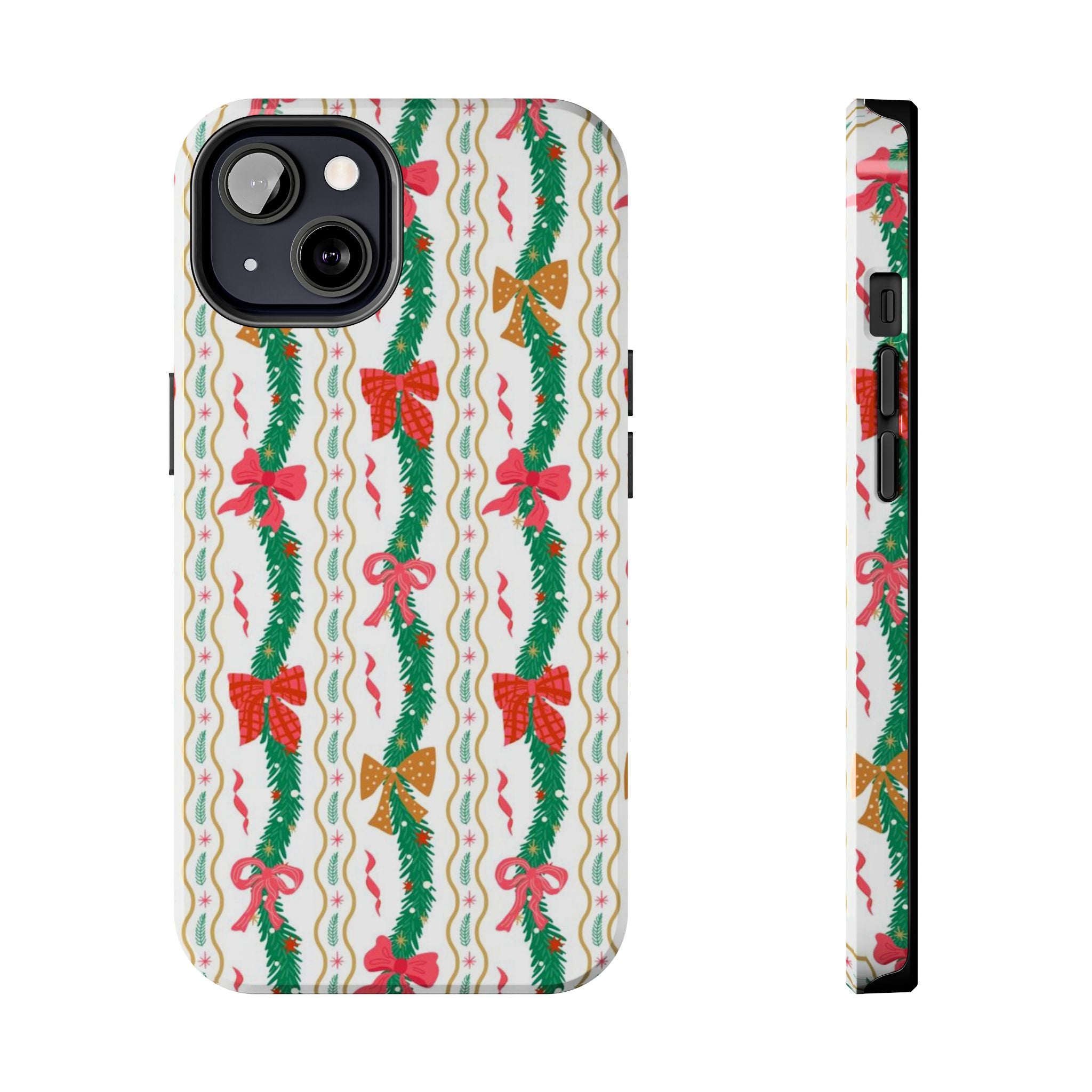 Festive Holiday Phone Cases with Cheerful Bows