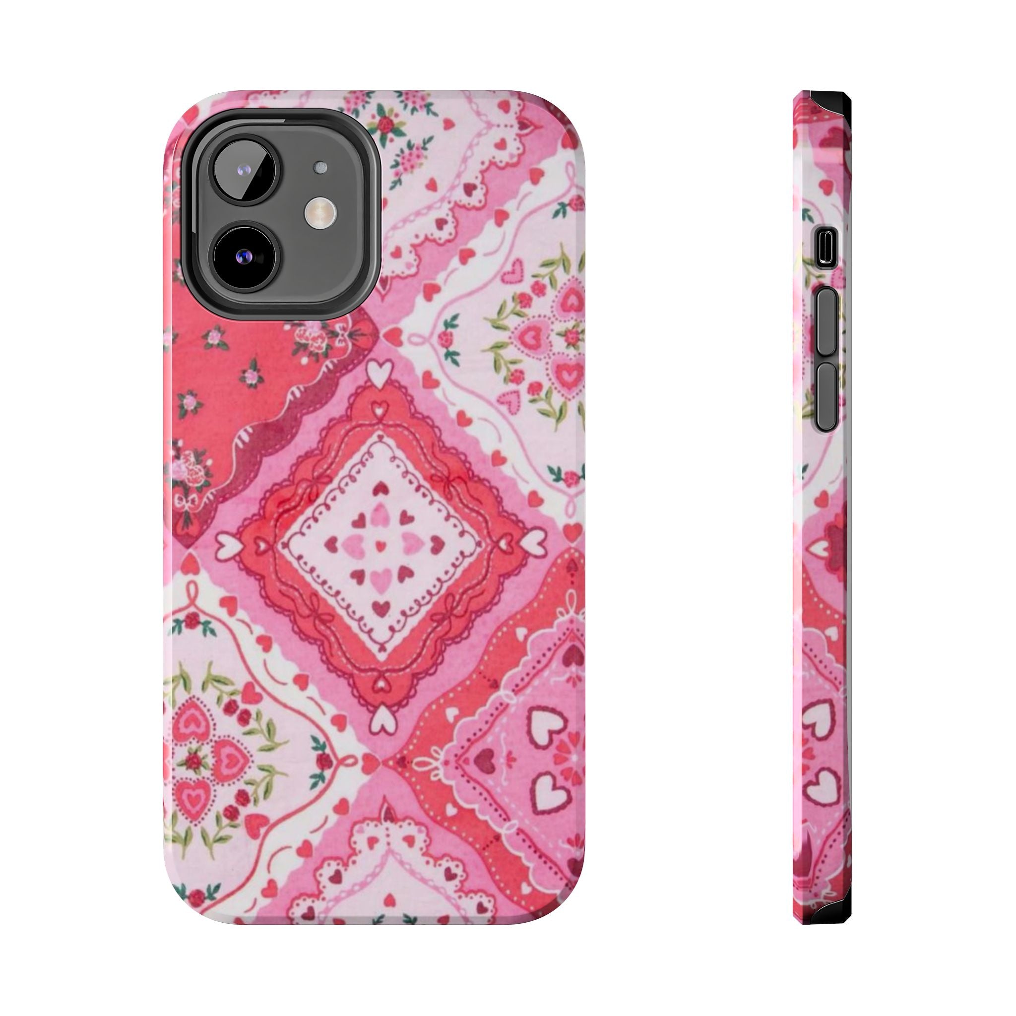 Pink Bandana Heart Tough Phone Case