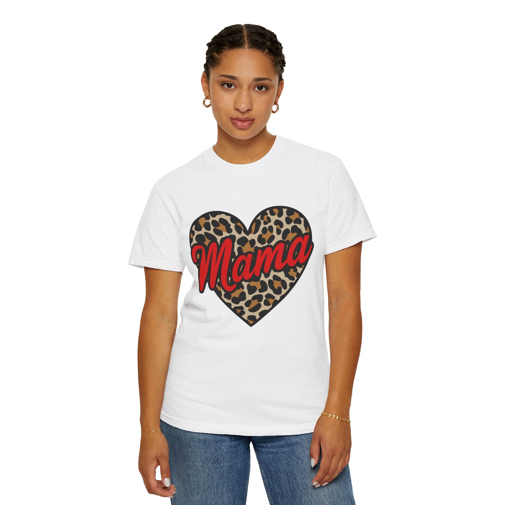 Leopard Heart Mama T-Shirt