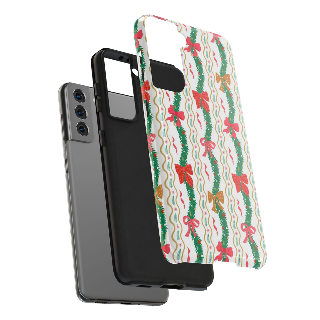 Festive Holiday Phone Cases with Cheerful Bows