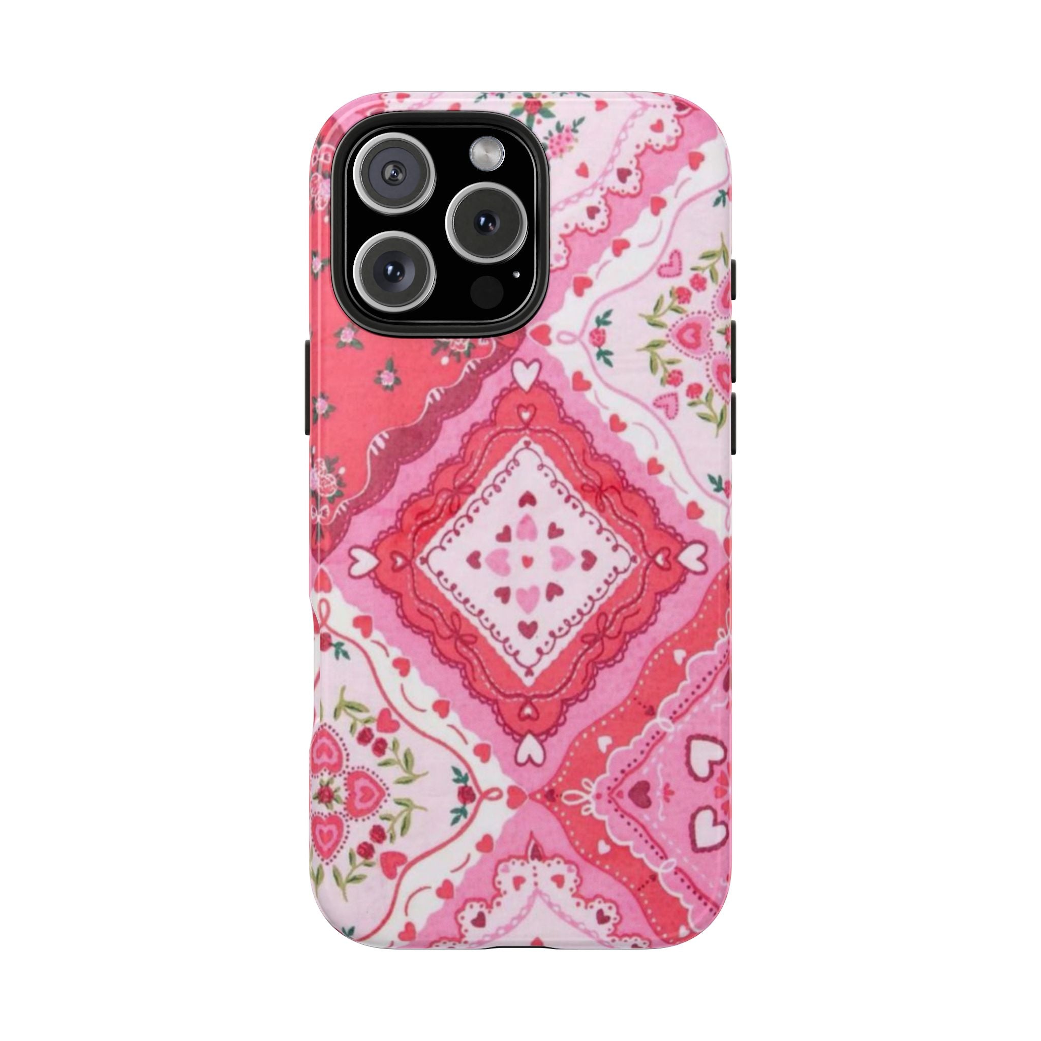 Pink Bandana Heart Tough Phone Case
