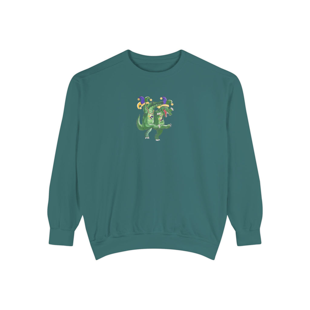 Mardi Gras Dancing Gator Crewneck Sweatshirt